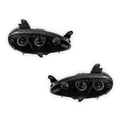 Mazda MX-5 NB (2001 - 2005) Black Angel Eyes Projector Headlights LH + RH