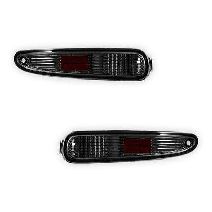 Mazda RX-7 FD (1997 - 2002) Smoked / Clear Rear Bumber Bar Reverse Turn Signal Indicator Lights LH + RH