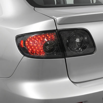 Mazda 3 BK (2003 - 2009) Smoked LED Tail Lights LH + RH
