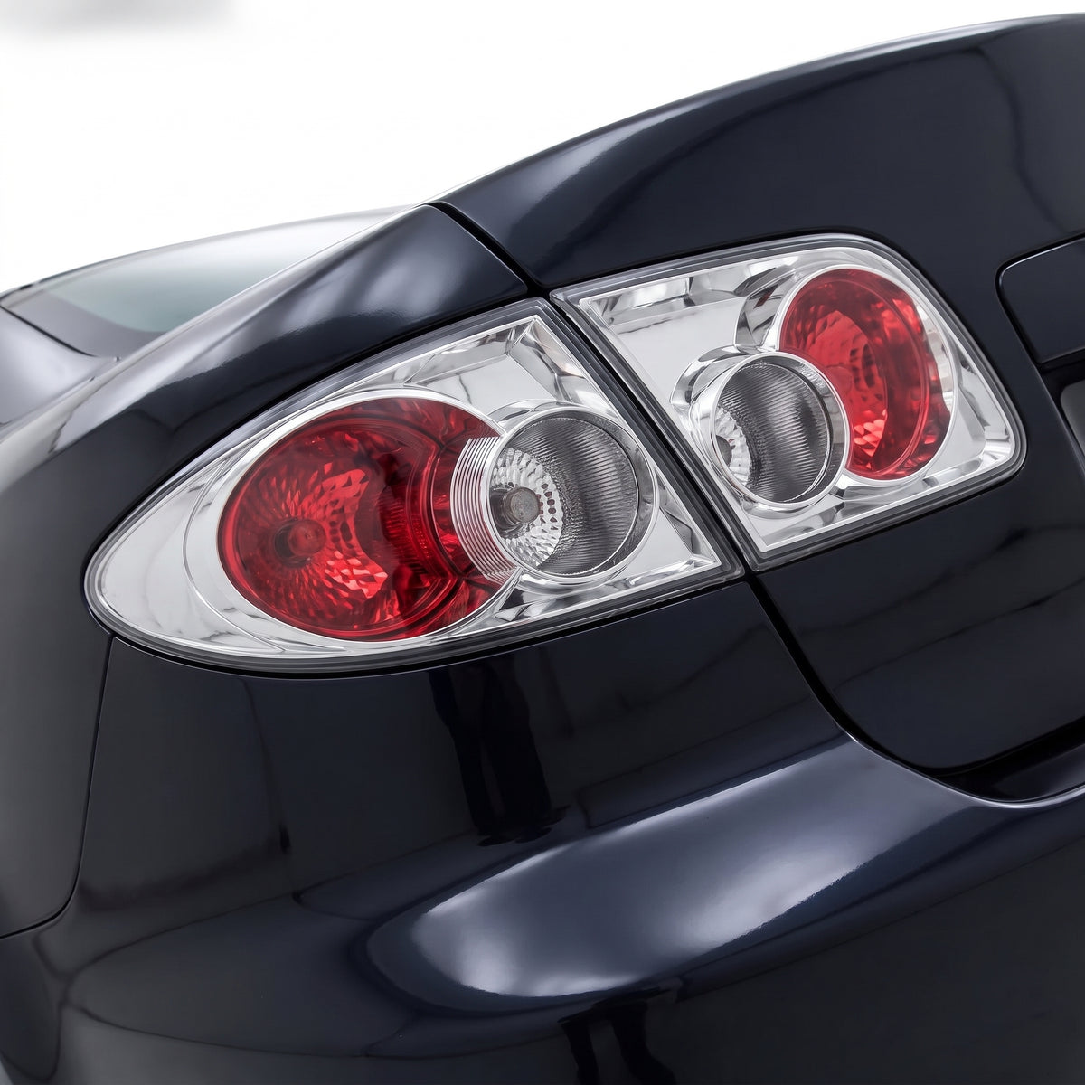 Mazda 6 GG Sedan / Hatch (2002 - 2005) Tail Lights LH + RH installed close-up