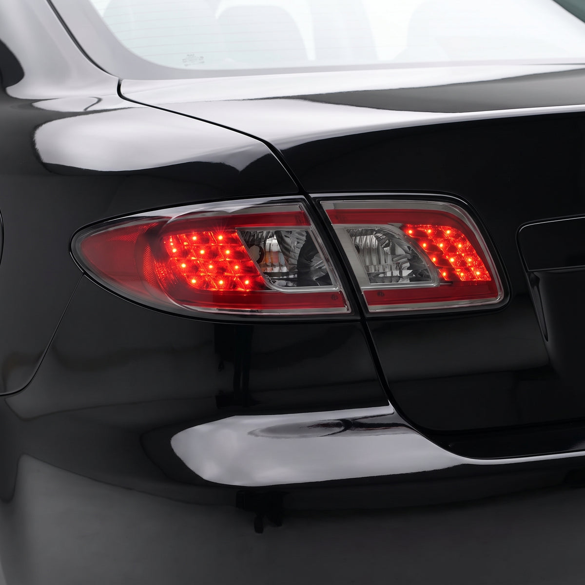 Mazda 6 GG (2002 - 2007) JDM Black LED Tail Lights LH + RH installed