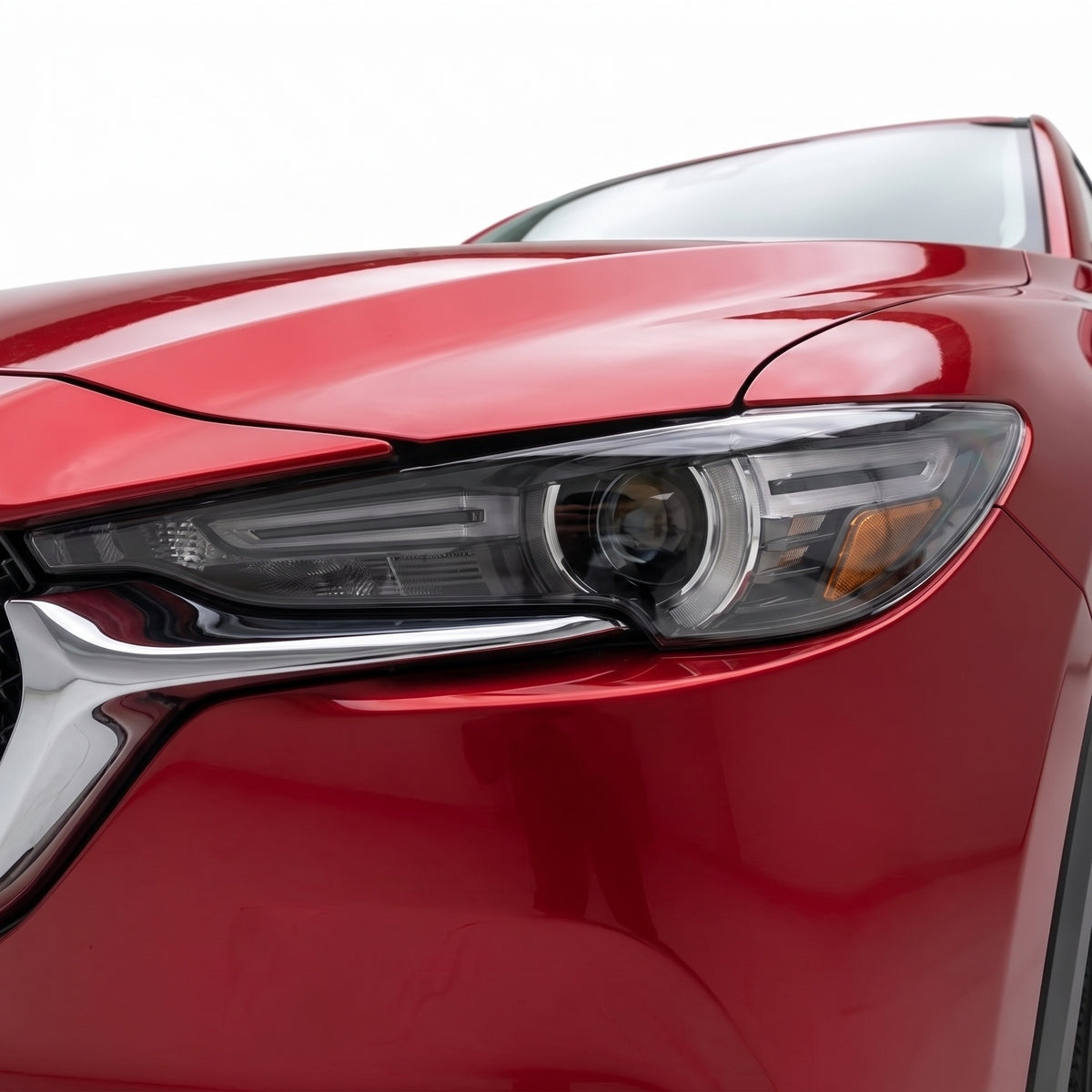 Mazda CX-5 KF (2017 - 2021) Headlights LH + RH installed close-up