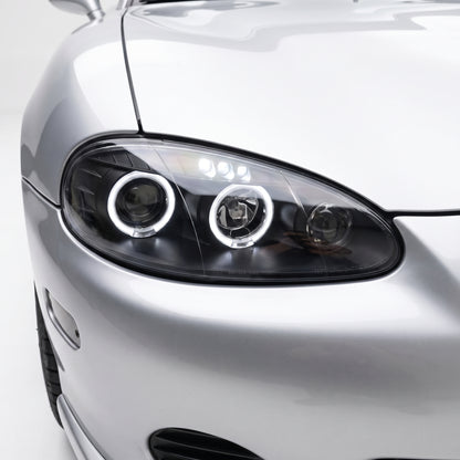Mazda MX-5 NB (2001 - 2005) LED DRL & CCFL Projector Angel-Eyes Headlights LH + RH installed
