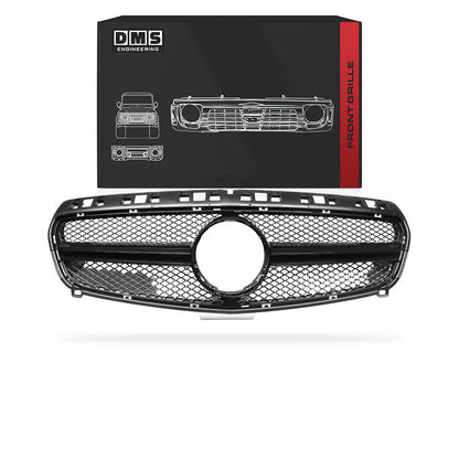 Mercedes-Benz A-Class W176 (2012 - 2015) Gloss Black / Silver Black AMG A45 Style Grille
