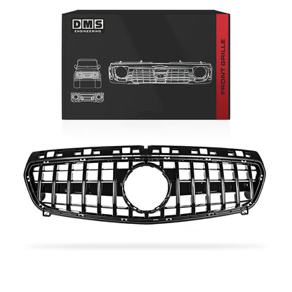 Mercedes-Benz A-Class W176 (2012 - 2015) Gloss Black / Chrome Black Panamericana Front Bumper Bar Grille