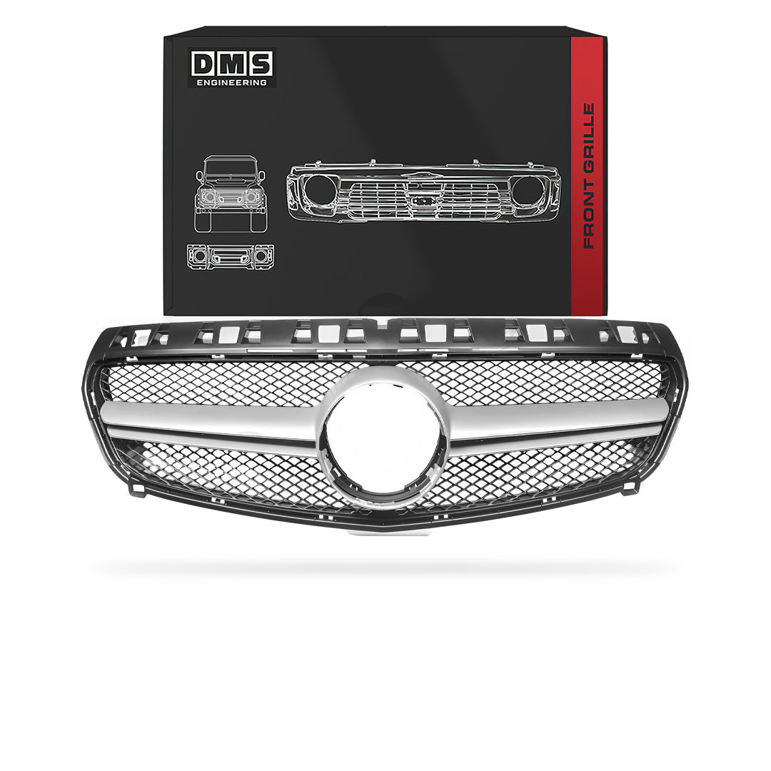 Mercedes-Benz A-Class W176 (2012 - 2015) Gloss Black / Silver Black AMG A45 Style Grille