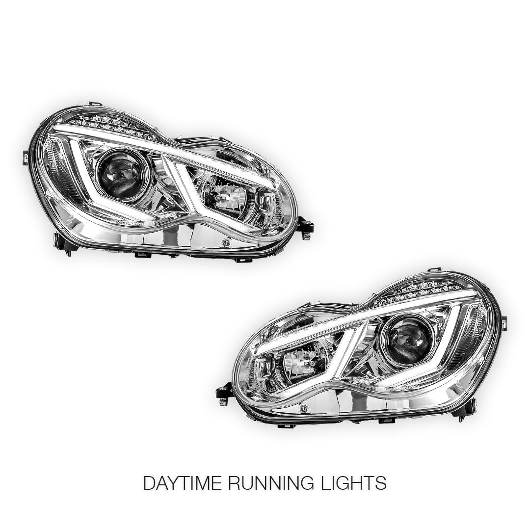 Mercedes-Benz C-Class W203 Sedan / Wagon (2000 - 2007) Projector Headlights LH + RH
