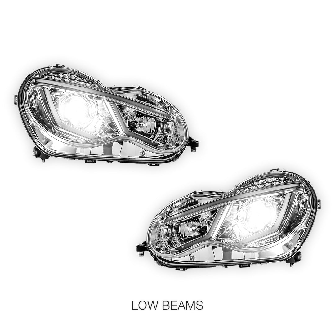 Mercedes-Benz C-Class W203 Sedan / Wagon (2000 - 2007) Projector Headlights LH + RH