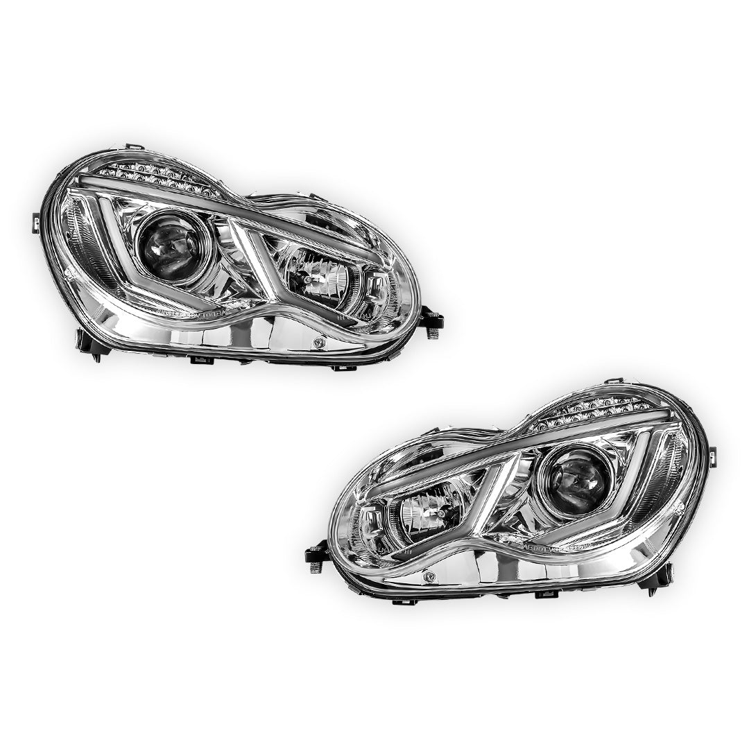 Mercedes-Benz C-Class W203 Sedan / Wagon (2000 - 2007) Projector Headlights LH + RH