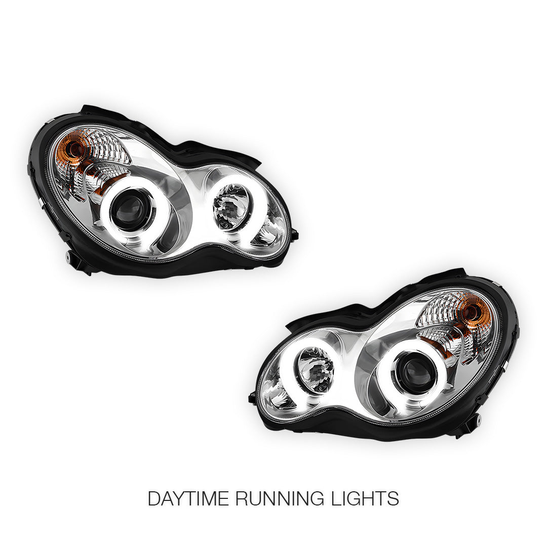 Mercedes-Benz C-Class W203 Sedan / Wagon (2000 - 2007) Projector Headlights LH + RH