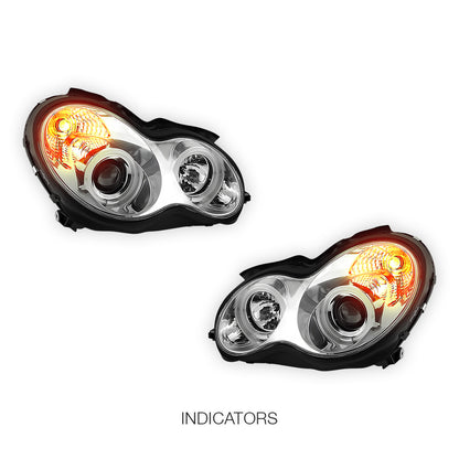 Mercedes-Benz C-Class W203 Sedan / Wagon (2000 - 2007) Projector Headlights LH + RH