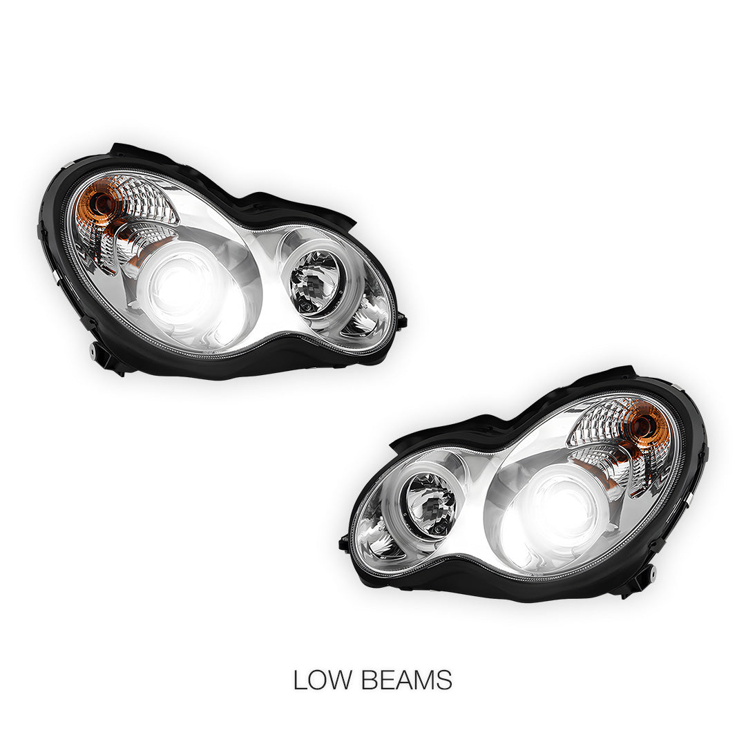 Mercedes-Benz C-Class W203 Sedan / Wagon (2000 - 2007) Projector Headlights LH + RH