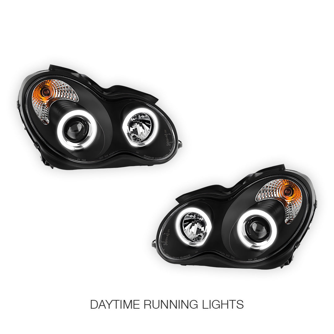 Mercedes-Benz C-Class W203 Sedan / Wagon (2000 - 2007) Projector Headlights LH + RH