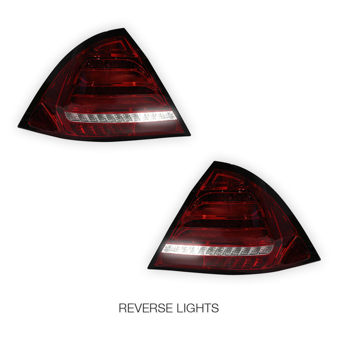 Mercedes-Benz C-Class W203 (2005 - 2007) Clear Red LED Tail Lights LH + RH