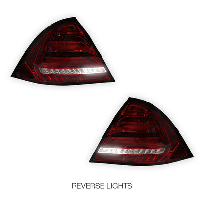 Mercedes-Benz C-Class W203 (2005 - 2007) Clear Red LED Tail Lights LH + RH