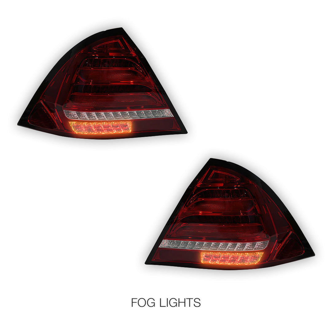 Mercedes-Benz C-Class W203 (2005 - 2007) Clear Red LED Tail Lights LH + RH