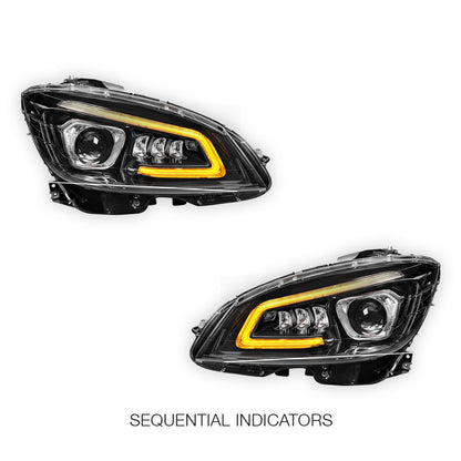 Mercedes-Benz C-Class W204 (2008- 2011) Xenon Laser LED DRL Projector Headlights LH + RH