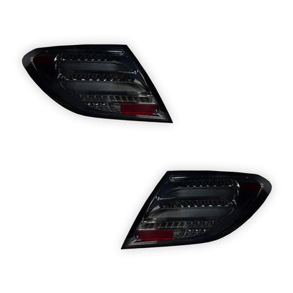 Mercedes-Benz C-Class W204 (2011 - 2014) Sequential Smoked Full LED Tail Lights LH + RH