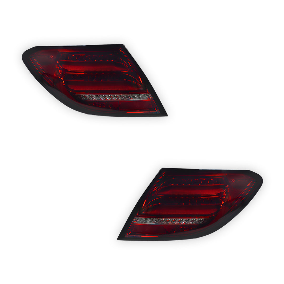 Mercedes-Benz C-Class W204 (2011 - 2014) Sequential Smoked Full LED Tail Lights LH + RH