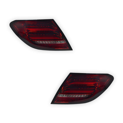 Mercedes-Benz C-Class W204 (2011 - 2014) Sequential Smoked Full LED Tail Lights LH + RH