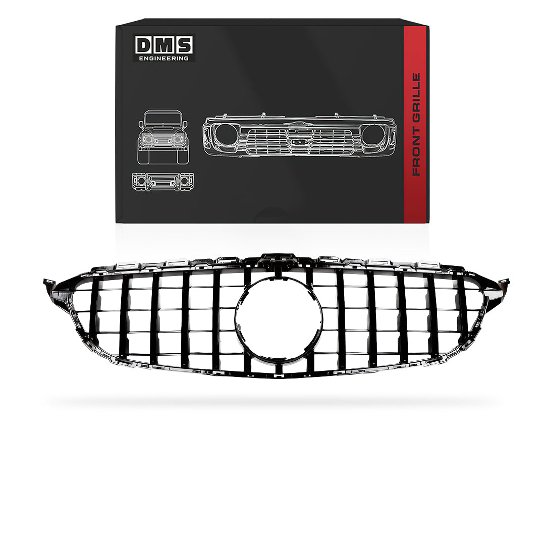 Mercedes-Benz C-Class W205 (2015 - 2018) Black AMG C63 Panamericana Style Front Grille