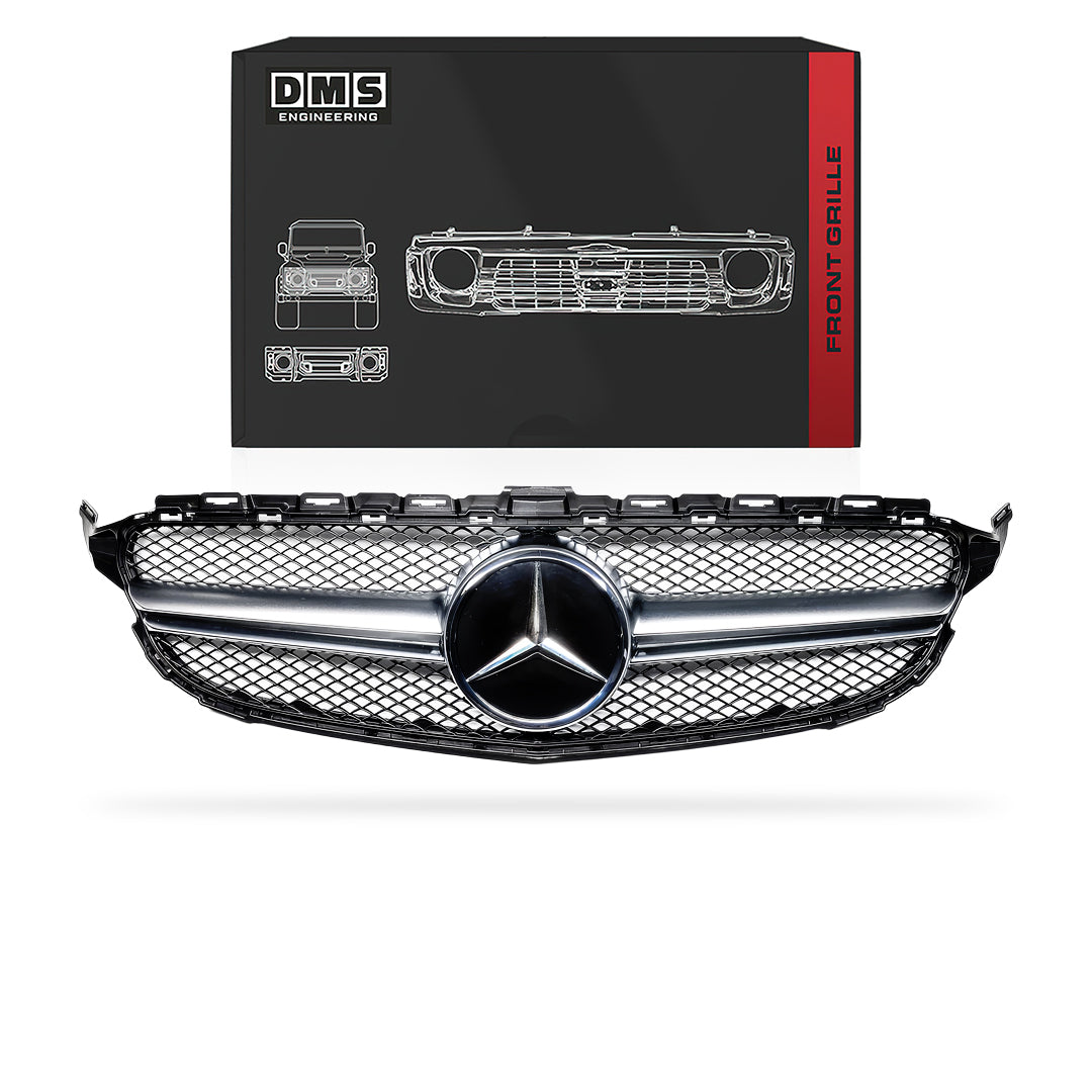 Mercedes-Benz C-Class W205 (2015 - 2018) AMG C63 Style Front Bumper Bar Grille