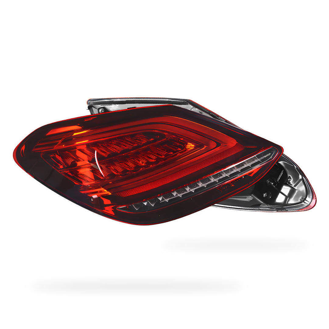Mercedes-Benz C-Class W205 (2015 - 2021) Clear Red C63-S Facelift Style LED Tail Lights LH + RH
