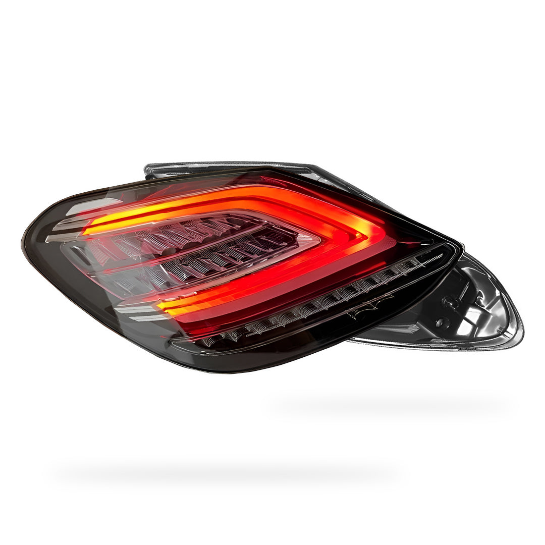 Mercedes-Benz C-Class W205 (2015 - 2021) Clear Red C63-S Facelift Style LED Tail Lights LH + RH