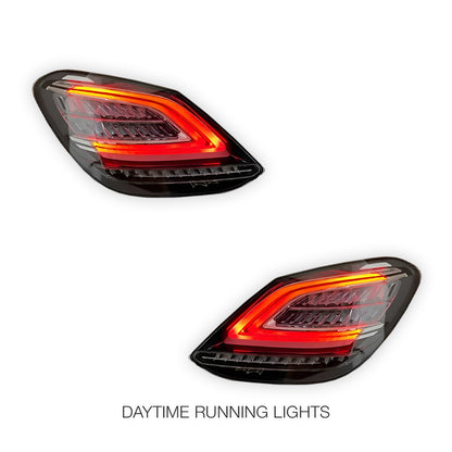 Mercedes-Benz C-Class W205 (2015 - 2021) Clear Red C63-S Facelift Style LED Tail Lights LH + RH