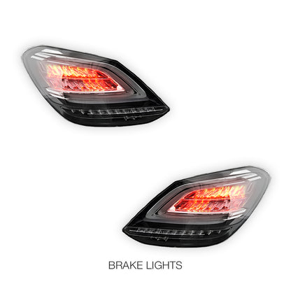 Mercedes-Benz C-Class W205 (2015 - 2021) Clear Red C63-S Facelift Style LED Tail Lights LH + RH