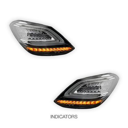 Mercedes-Benz C-Class W205 (2015 - 2021) Clear Red C63-S Facelift Style LED Tail Lights LH + RH