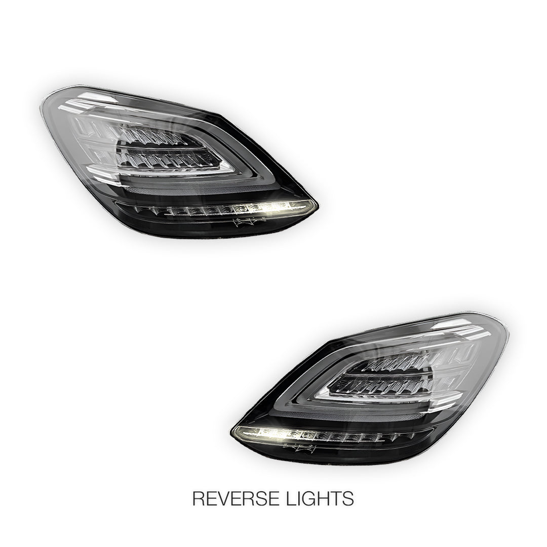 Mercedes-Benz C-Class W205 (2015 - 2021) Clear Red C63-S Facelift Style LED Tail Lights LH + RH