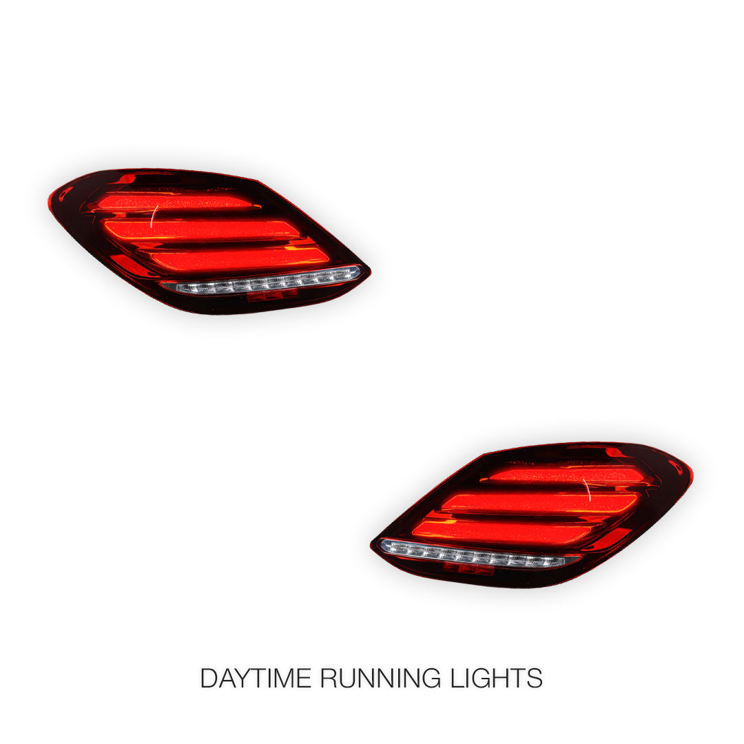 Mercedes-Benz C-Class W205 (2015 - 2021) S63 Style Full LED Tail Lights LH + RH