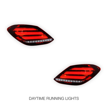 Mercedes-Benz C-Class W205 (2015 - 2021) S63 Style Full LED Tail Lights LH + RH
