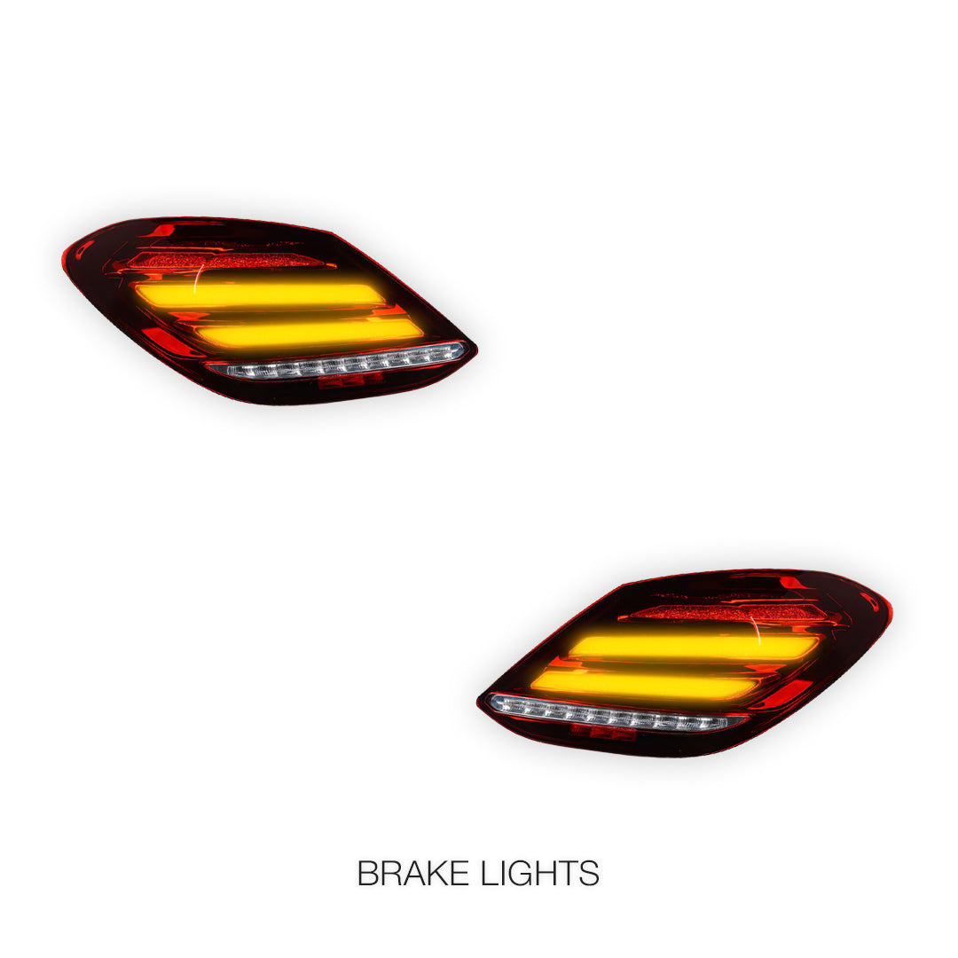 Mercedes-Benz C-Class W205 (2015 - 2021) S63 Style Full LED Tail Lights LH + RH