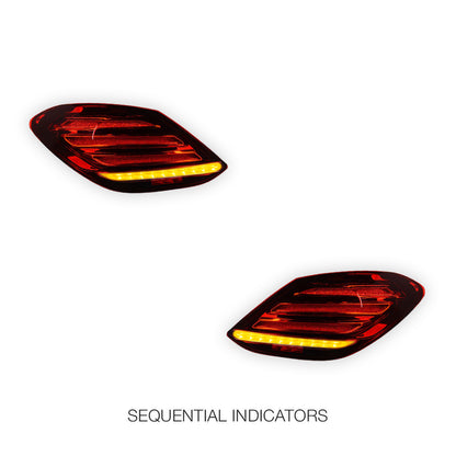 Mercedes-Benz C-Class W205 (2015 - 2021) S63 Style Full LED Tail Lights LH + RH