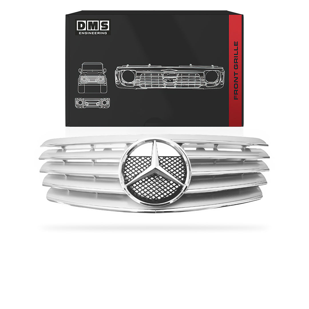 Mercedes-Benz CLK-Class A208 / C208 (1997 - 2002) Chrome Silver CL5 Front Grille