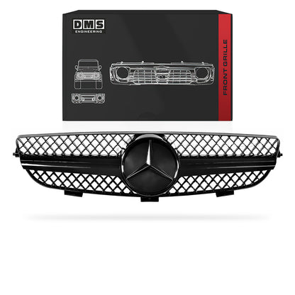 Mercedes-Benz CLK-Class A209 / C209 (2002 - 2009) Gloss Black / Chrome Black AMG SLS Style Grille
