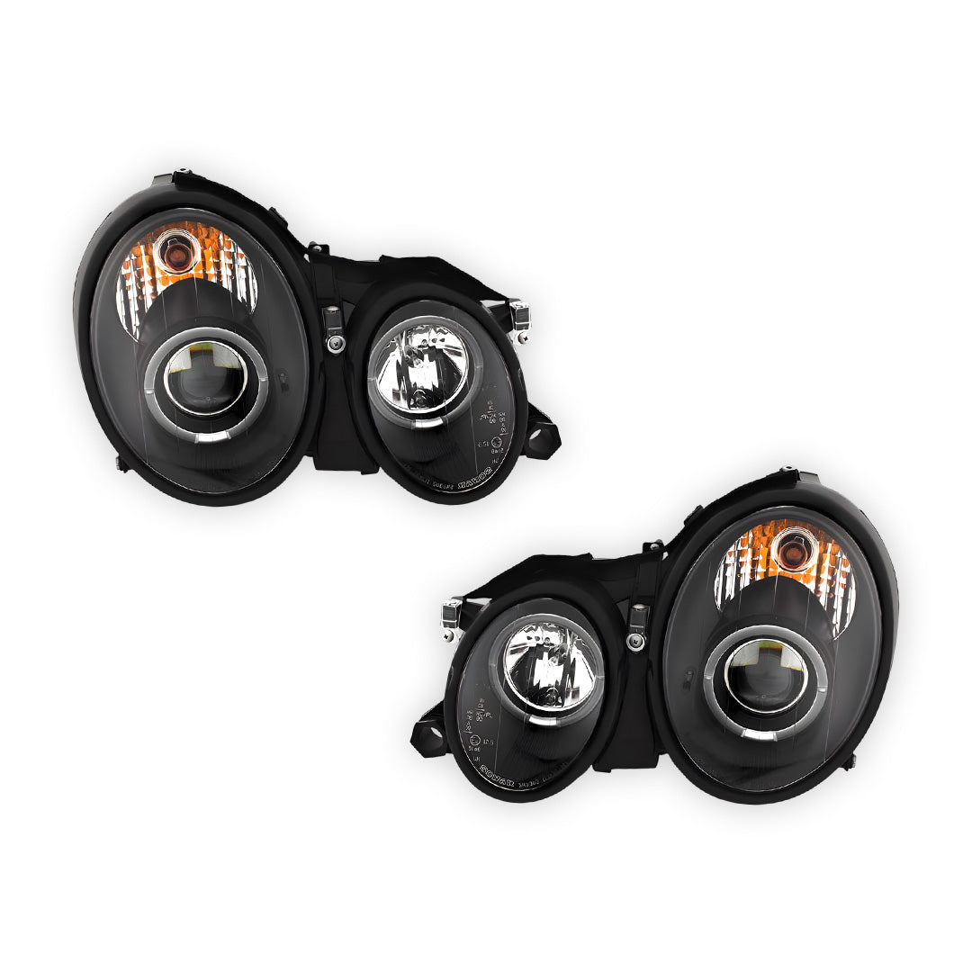 Mercedes-Benz CLK-Class W208 / C208 / A208 (1997 - 2002) CCFL Angel Eyes Projector Headlights LH + RH
