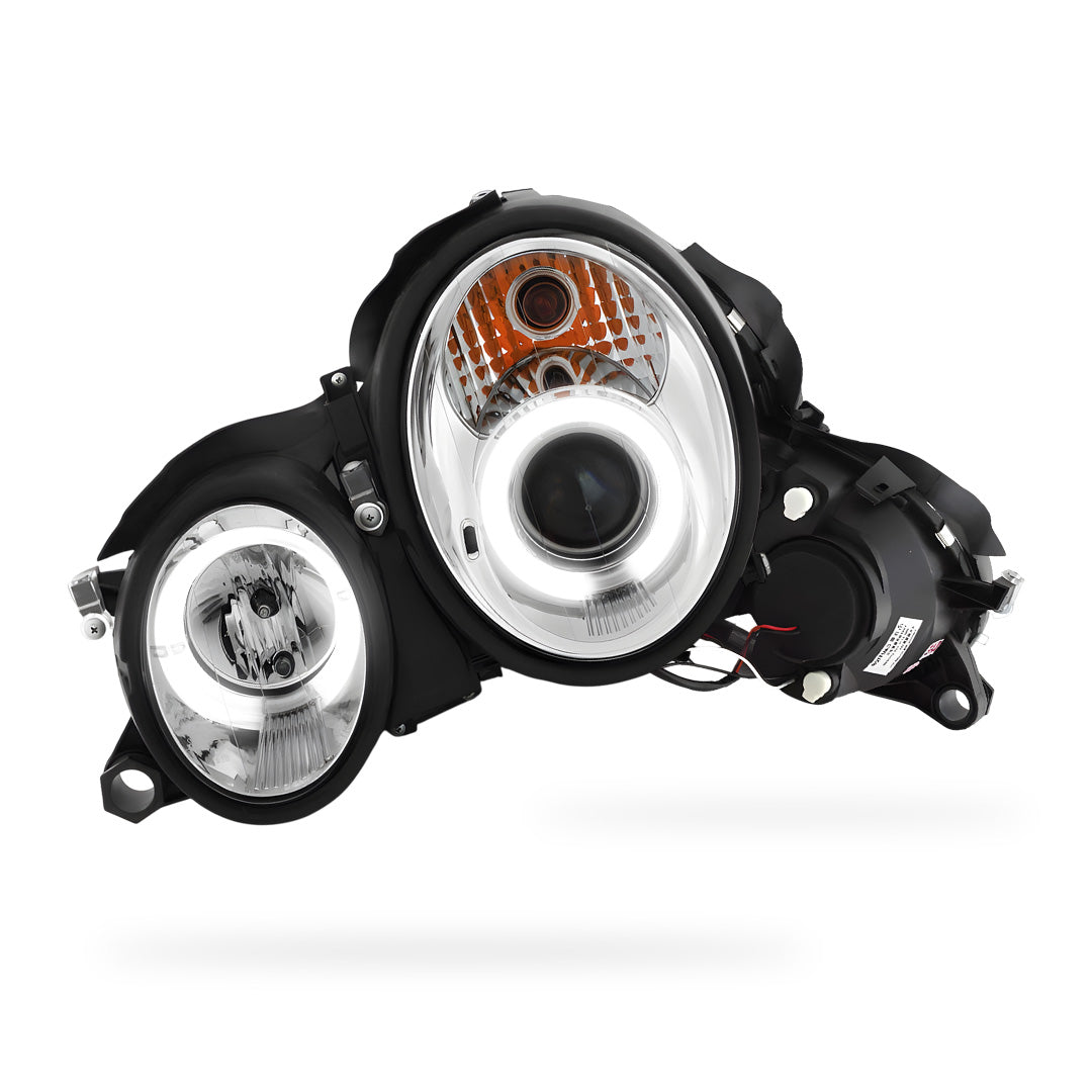 Mercedes-Benz CLK-Class W208 / C208 / A208 (1997 - 2002) CCFL Angel Eyes Projector Headlights LH + RH