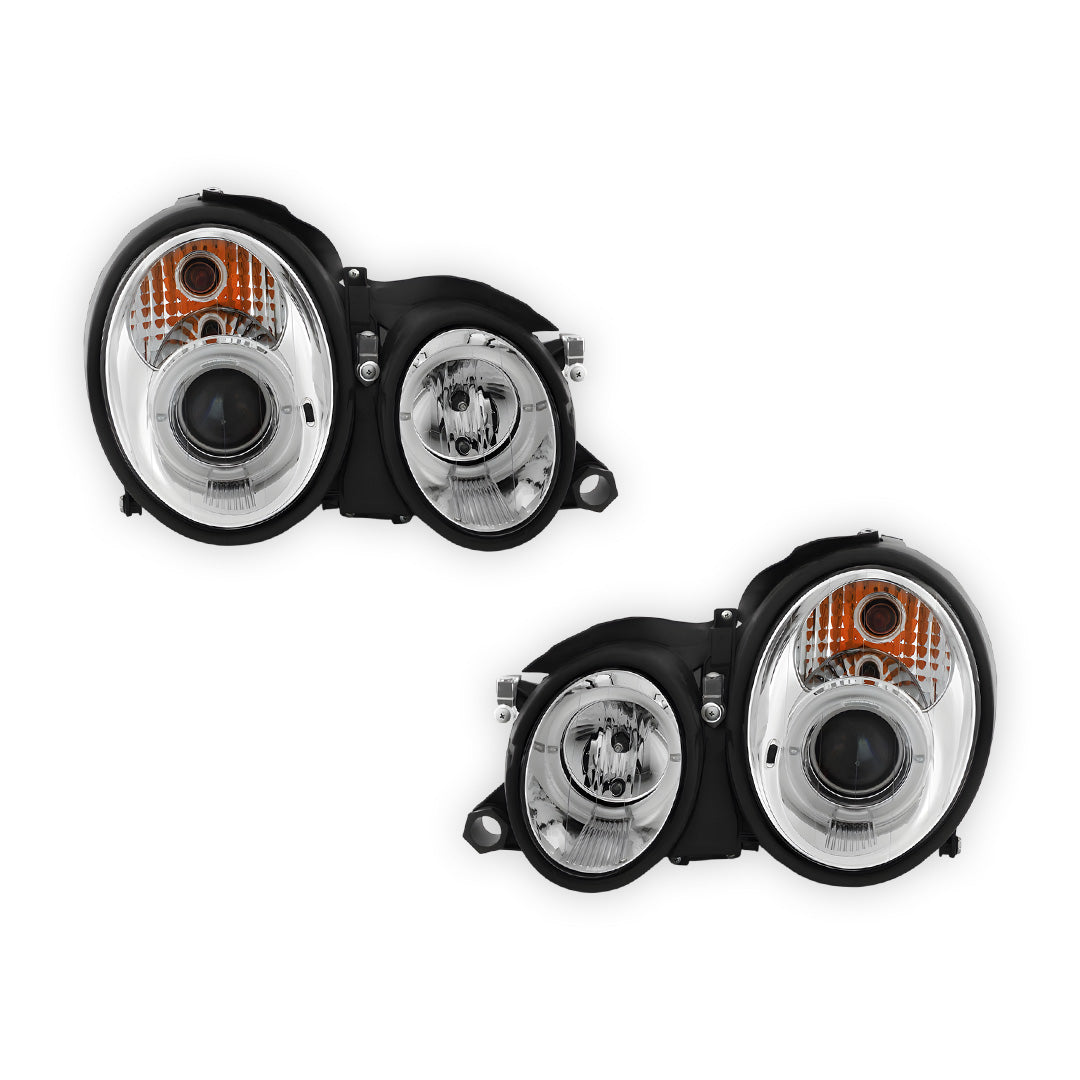 Mercedes-Benz CLK-Class W208 / C208 / A208 (1997 - 2002) CCFL Angel Eyes Projector Headlights LH + RH