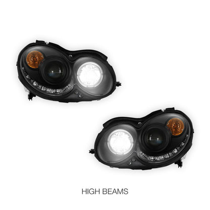 Mercedes-Benz CLK-Class W209 / C209 / A209 (2002 - 2009) LED DRL Projector Headlights LH + RH