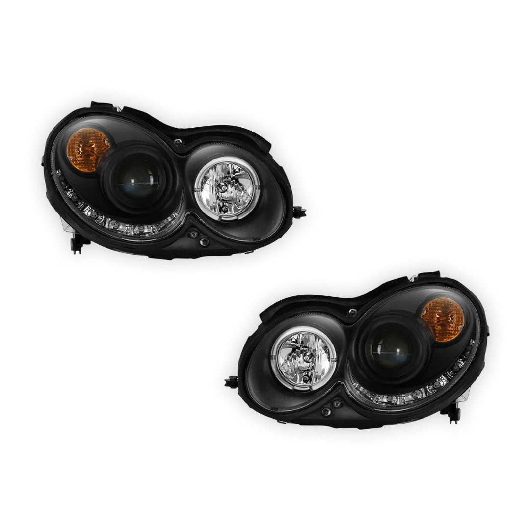 Mercedes-Benz CLK-Class W209 / C209 / A209 (2002 - 2009) LED DRL Projector Headlights LH + RH