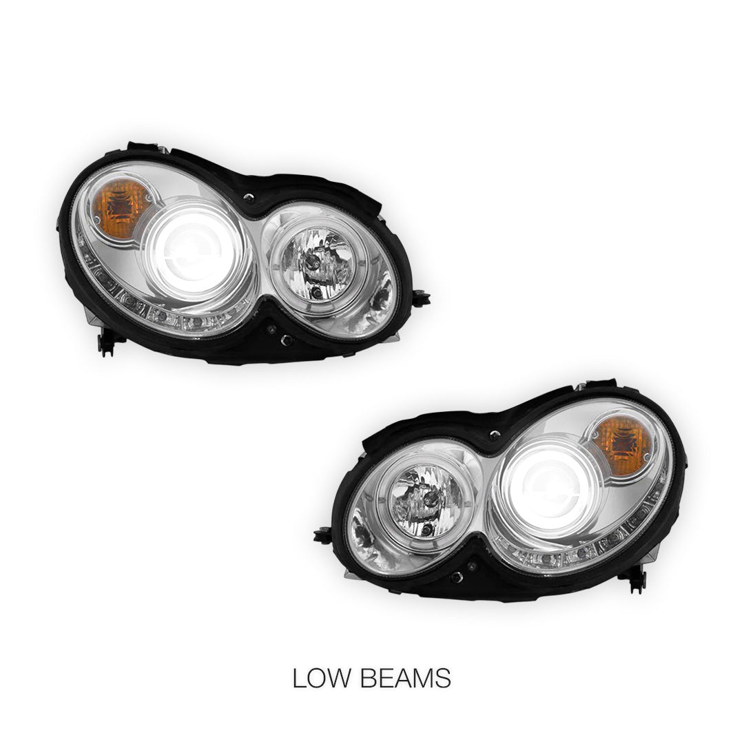 Mercedes-Benz CLK-Class W209 / C209 / A209 (2002 - 2009) LED DRL Projector Headlights LH + RH