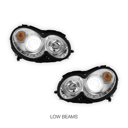Mercedes-Benz CLK-Class W209 / C209 / A209 (2002 - 2009) LED DRL Projector Headlights LH + RH