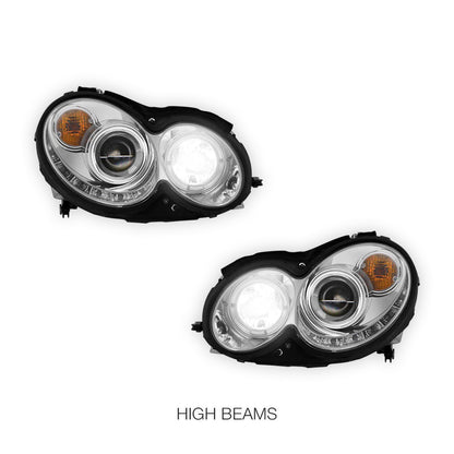 Mercedes-Benz CLK-Class W209 / C209 / A209 (2002 - 2009) LED DRL Projector Headlights LH + RH