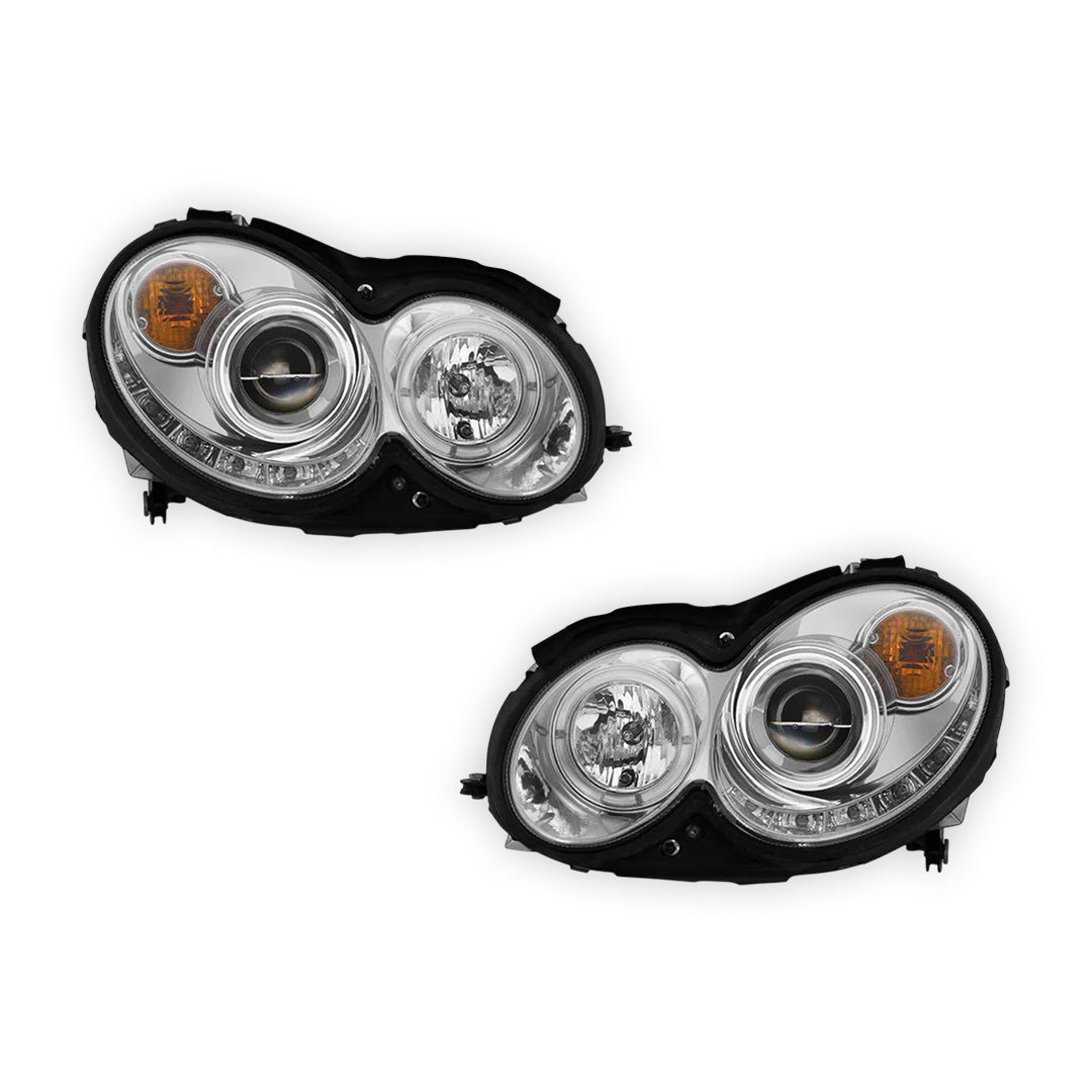 Mercedes-Benz CLK-Class W209 / C209 / A209 (2002 - 2009) LED DRL Projector Headlights LH + RH