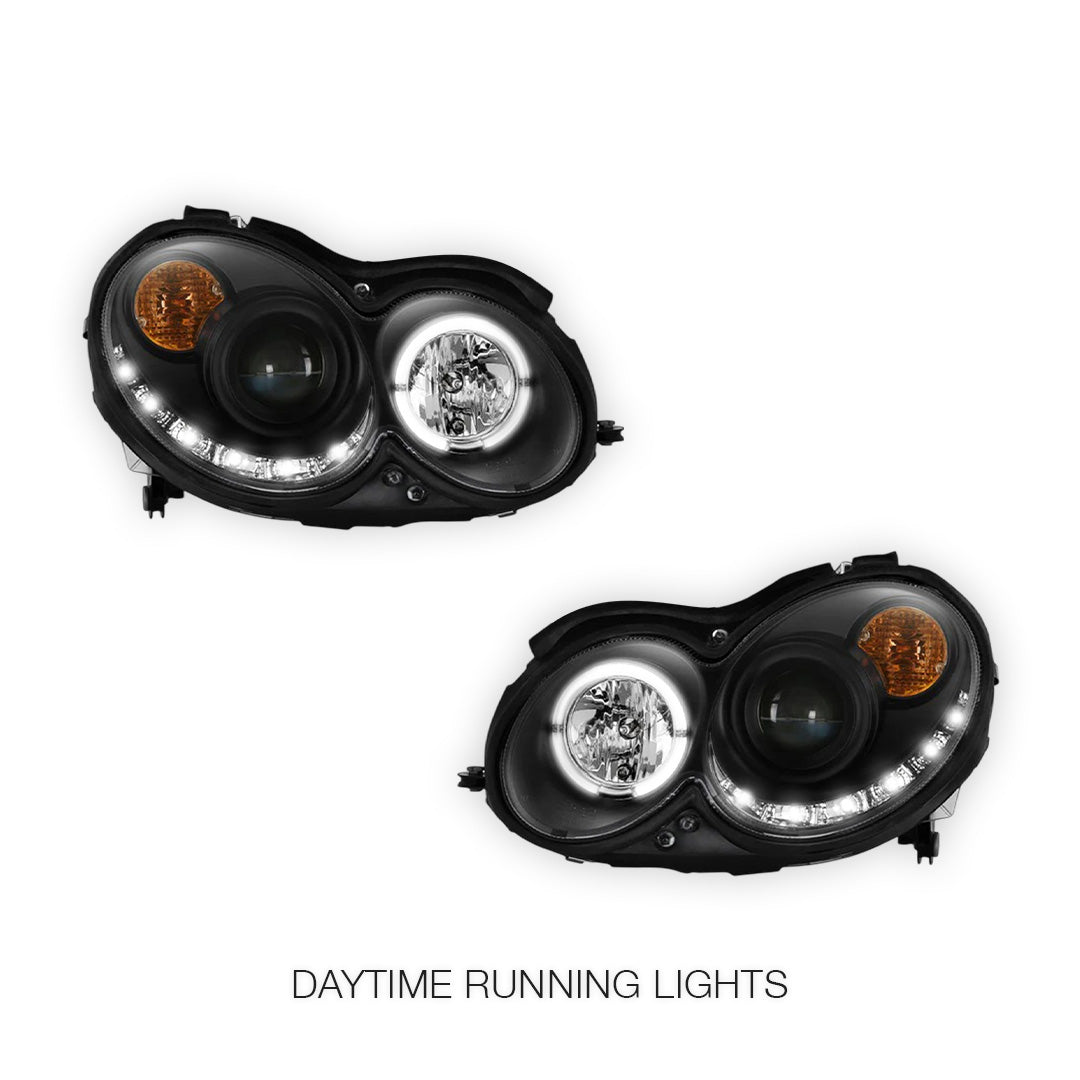 Mercedes-Benz CLK-Class W209 / C209 / A209 (2002 - 2009) LED DRL Projector Headlights LH + RH