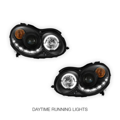 Mercedes-Benz CLK-Class W209 / C209 / A209 (2002 - 2009) LED DRL Projector Headlights LH + RH
