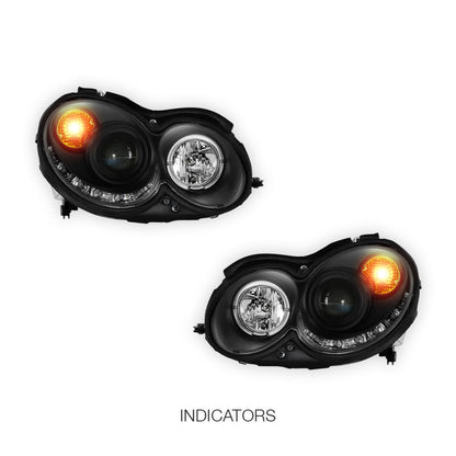 Mercedes-Benz CLK-Class W209 / C209 / A209 (2002 - 2009) LED DRL Projector Headlights LH + RH